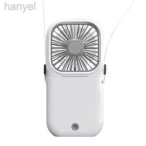 Electric Fans A6HB Portable Mini Neck Fan USB Rechargeable Battery Cooling Fan Small Folding Fan With 3000mAh Power Bank For Indoor Outdoor 240316