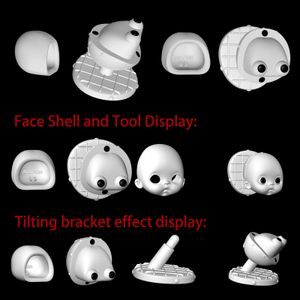 バージョンMINI OB11 1/12 1/8 BJDヘッドメイキングツール1/8 1/12 BJD Doll Tools 240301用の手作りの人形ツール