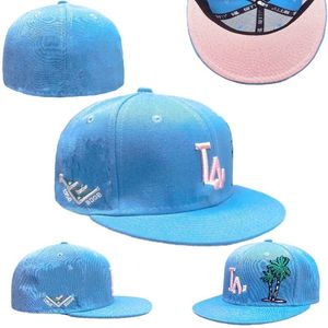 Cappellini da baseball da uomo completamente chiusi Lettera A Colore verde Bone LA Uomo Donna Giallo Nero Blu Tutte le squadre Sport 2024 Mondiale Cappelli aderenti cuciti Love Hustle SV7-03