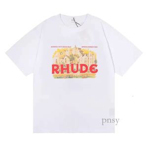 NEUES Rhude Shirt Herren T-Shirt Hochwertiges Tess Designer Casual Fashion Kurzarm Männer Frauen Hals Rhude Kurze T-Shirts US-Größe S-xxl 420