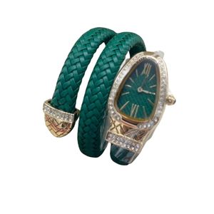 Luxury Lady Armband Women Titta på Gold Snake -armbandsur Top Brand Diamond rostfritt stål Band Womens Watches For Ladies Christmas Valentine's Mors Day Gift