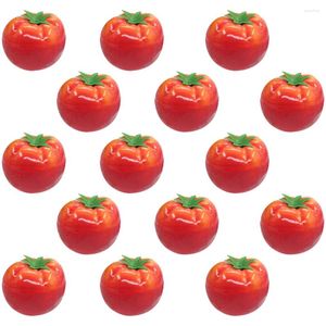 Flores decorativas 15 Pcs Plantas Artificiais Tomate Po Prop Legumes Realistas Falso Modelo Vermelho Falso