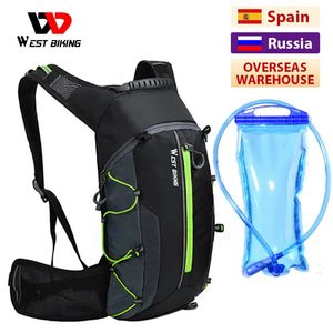 WEST BIKING Borse da bici Zaino impermeabile portatile Borsa da acqua da ciclismo da 10 litri Sport all'aria aperta Arrampicata Borsa da trekking Zaino per l'idratazione 240313