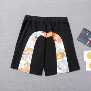 2023 Summer New Fashionable Brand Fushen Mens Big M Printed Loop Dynamic Casual Shorts