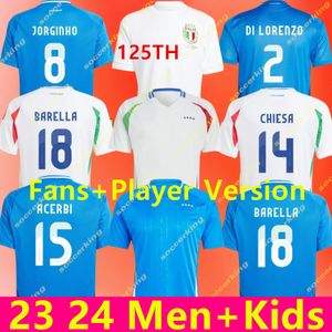 24 Italia Coppa Europa 2024 2025 Maglie da calcio NS Player BONUCCI JORGINHO INSIGNE VERRATTI Uomo Bambini CAMICIE DA CALCIO CHIESA BARELLA CHItalia FAIELLINI PELLEGRINI