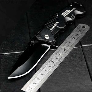 Coltelli tattici Coltello pieghevole affilato versatile nero Coltello tattico pieghevole popolare nordamericano Coltello da caccia nella giungla Coltello da tasca esternoL2403