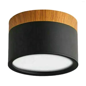 Luzes de teto LED Light Surface-Mounted Spotlight Lâmpada Cool White Downlight para sala de estar jantar corredor preto