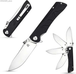 Tactical Knives Sitivien ST134 Folding Pocket KnifeD2 BladeG10 Handle with Unique Thumb Stud Opener for Working Home Tool Outdoor EDC CampingL2403