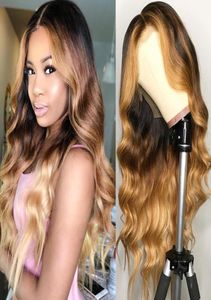 IShow T1B 4 27 Body Wave Omber Color 30 131 Human Hair Lace Pront Wigs prected 360 Lace Frontal Wigs5003021