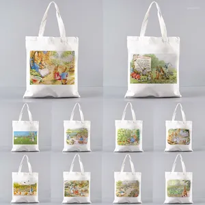 Einkaufstaschen Peter Canvas Bag Family Casual Tote Wiederverwendbare Outdoor Beach Supermarkt