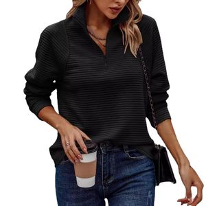 Women Sweatshirts Casual Oversized Half Zip Sweatshirts Fashion Long Sleeve Pullover Sweatshirt