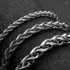 Charme pulseiras hiphop 3mm 4mm 6mm 8mm elo de corrente de aço inoxidável homens mulher meninos rock mão jóias acessórios pulseira braçadeira
