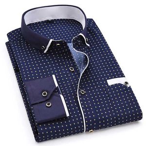 Men's Casual Shirts Fashion Print Casual Men Long Sle Button Shirt Stitching Pocket Design Fabric Soft Comfortable For Men Dress Slim Fit 4XL 8XLC24315