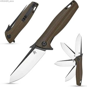 Taktiska knivar Sitivien ST151 Folding Pocket Knifed2 Steel Blade G10/ Micarta Handle EDC Tool Knife for Outdoor Camping Handing Survivall2403