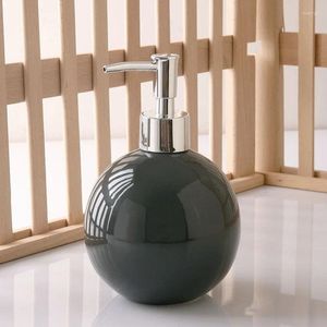 Дозатор для жидкого мыла в европейском стиле, керамическая бутылка для лосьона, круглый пресс для шампуня El, аксессуары для геля для душа для ванной комнаты