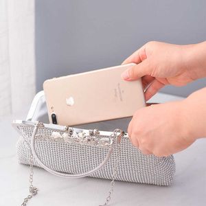 Evening Bags Fashion Dinner Bag Diamond Inlaid Handmade Banquet Versatile Evening Bag Hand-held Woman