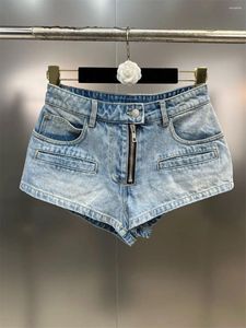 Damskie spodenki Summer One Button Dekoracja Dekoracja Krótki pikantny dżins uliczny