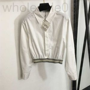 Women's Blouses & Shirts designer Letter Webbing Women Tees Cropped T Shirt Designer Loose Fashion Brand White Tshirt Tops STR9