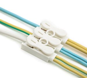 20PCS Connettori a molla autobloccanti Morsetto per cavo elettrico Morsettiera ZQ3P bianco Terminale a giunzione rapida con blocco terminale Connec7314855