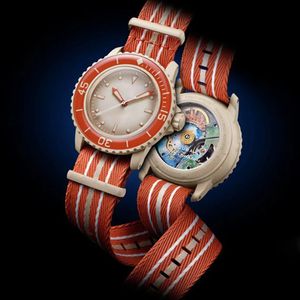 Ocean Watch Mens 시계 바이오 세라믹 자동 기계적 시계 고품질 풀 기능 태평양 남극 해양 인도 시계 디자이너 운동 시계