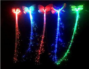 LED Flash Butterfly Braid Luminous Braid Butterfly Hair Party concert led Hair Accessories Halloween Christmas accessories LED Toy2854158