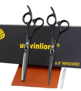 6Quot Japan Shissors Hair Professional Thinning Shears Hair Tooth Tooth Cut Salon Cutting Barber Hairdressing Kit Sissors Set7123930