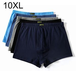 Plus Größe 5XL 6XL 7XL 8XL Große lose männliche Baumwolle Unterwäsche Boxer hohe Taille atmungsaktive Fettgürtel große Yards Herrenunterwäsche 240309