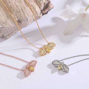 Designer Tiffay och Co Di Jia Necklace Boutique Jewelry Valentines Day Gift Insect Butterfly