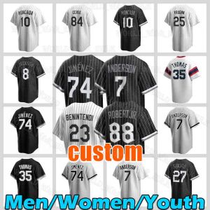 7 Tim Anderson Eloy Jimenez Jersey Luis Robert Beisebol Andrew Benintendi Vaughn Dylan Cease Yasmani Grandal Jackson Yoan Moncada Michael Kopech 2024Novo