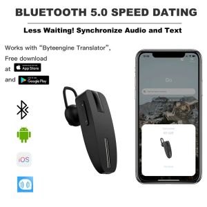 Fones de ouvido mais recente peiko inteligente tradutor de fotos on-line instantaneamente sem fio bluetooth fone de ouvido viagem negócios