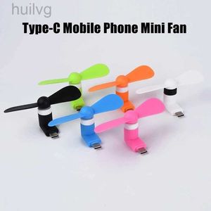 Electric Fans Creative Mini Portable Micro Fan Mobile Phone Charging Treasure Cooling USB Gadget Tester For Type-C 240316