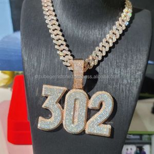 Personalizza il ciondolo di diamanti dall'aspetto lussuoso per amante hip hop costoso pendente di diamanti a diamante gioielli diamanti 14k oro ciondolo