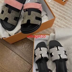 Chypre Leather Sandals Summer Slippers Slide Slip On Flat Match the Toe of the Shoe Second Uncles Slippers Fashionable and Trendy Slippers for have logo HBMKWZ