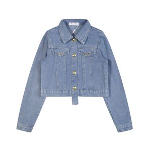 CE Denim Jacket Women Blondewig Coats Designer Womens Jackets Fashion Style Ofterwear Stand Stand Collar Long Sleeves Womane Clothing 0316