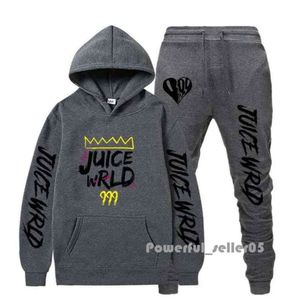 RIP Juice Wrld Hoodies Sweatshirt + Jogginghose Anzüge Männer Frauen Hip Hop Juice Wrld Trap Rap Pullover Zweiteiliges Set Sudaderas 8710