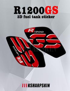 Ksharpskin 3D Gel Fuel Tank Side Protection Pad Motorcykelklistermärke Fish Bone Decal för BMW R1200GS R1200 GS 2017 20189760633