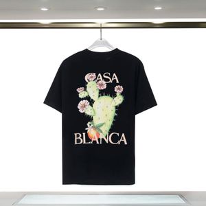 Casablanc Mens T-shirts Zestawy 24ss Designer koszulki Drukuj męskie koszulę damską luźne jedwabna koszula casablacnca krótkie rękawy luksusowa koszulka wysokiej jakości teesrsyc