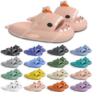 Designer di spedizione gratuita squalo diapositive sandali pantofola cursori per uomo donna sandali scivolo pantoufle muli uomo donna pantofole scarpe da ginnastica infradito sandali color16