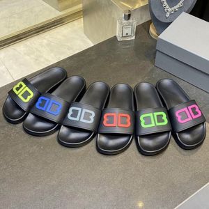 Sandals Slippers Slippers Mens Classic Letters Black Black Black and White Coll Matching Womens and Mens Slippers Sandals 97875