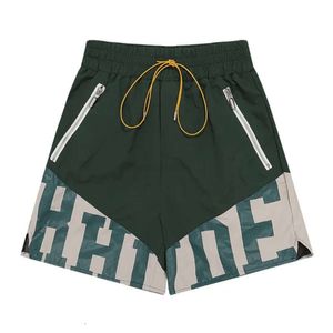 Rhude Shorts Summer Swim Shorts Casual Mens Shorts Blue Black Beach Pants Size s m l xl Men Street Drawstring Tighness Loose Ligthweight Shorts Men Lpm 5pyll