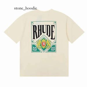 Rhude camiseta nova masculina designer camiseta verão moda rhude marca solta e respirável casual algodão roupas de luxo rhude camiseta mangas de rua roupas 8950