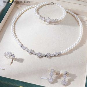 Zestawy biżuterii ślubnej 017835 Dubai Pearl Naszyjnik