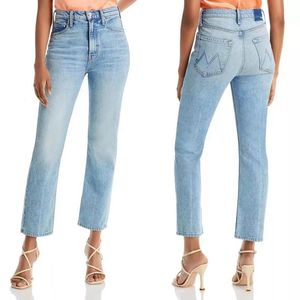 Women stretch slim jeans High waist casual lady straight denim pants 240309