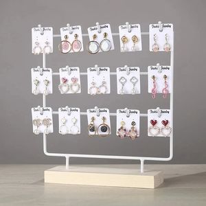 Metal Earrings Jewelry Display Stand Hook Up Organizer Rack Holder bracelet Necklace Ring Store Decoration 240309
