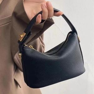 Bag Women Versatile Small Shoulder Lightweight PU Leather Mini Solid Color Purses Zipper Closure All-Match