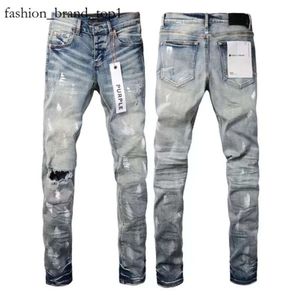 Lila Markenjeans Lila Jeans Designer-Jeans für Herrenhosen Anpassen von Trends Distressed Black Ripped Biker Slim Fit Herren-Stacked-Jeans Herren Baggy-Jeans Hole 5604