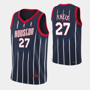 Personalizzato Uomo Donna Gioventù Houston''Rockets''Christian Wood Alperen Sengun Kevin Porter Jr. John Wall Jalen Green 75th Anniversary City Maglia da basket Navy