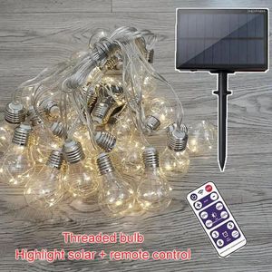 Strings Christmas String Lights Solar With Remote Control Fairy Garden Home Wedding Holiday Decoration