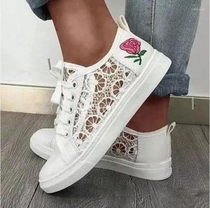 Casual Shoes Female Footwear Round Toe 2024 Fashion Women's Sneaker Dress Modis Big Size Summer Canvas Basic Flat Lace Solid