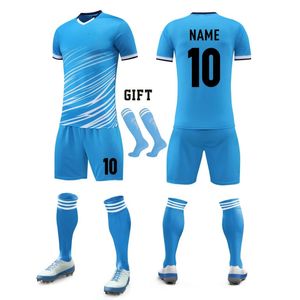 Uniforme da equipe de camisa de futebol personalizado treinamento de impressão de jogo para adultos meninos meninas crianças e 240315